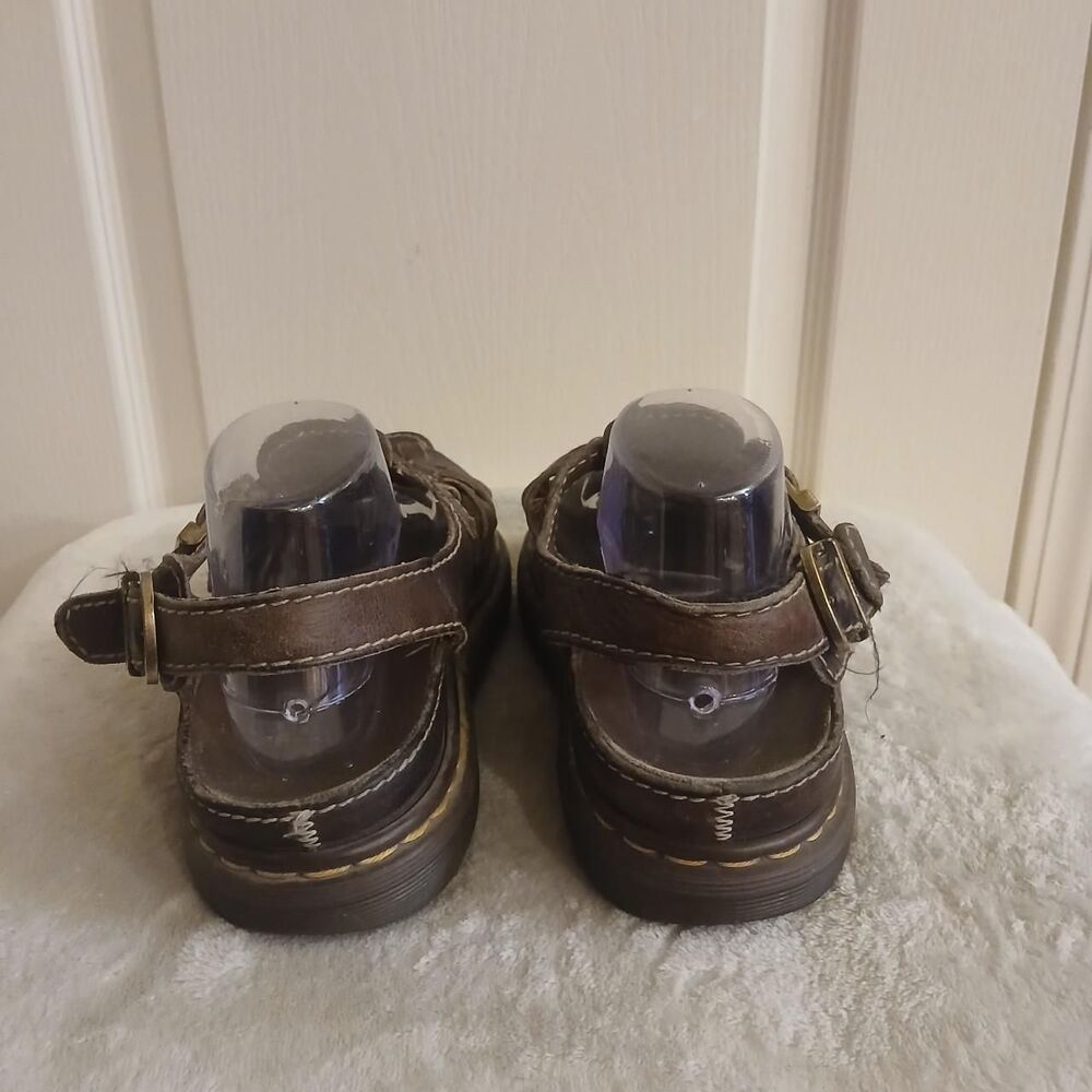 Y2K 90s VTG Dr. Martens Brown Leather Chunky Fisherman Sandals 41 England Made - Picture 5 of 8